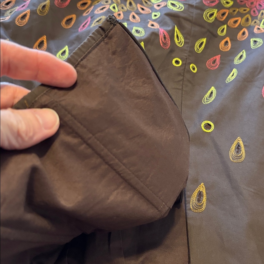 Tabitha Brown Strapless Dress with Embroidered Floral Detail - Picture 11 of 12